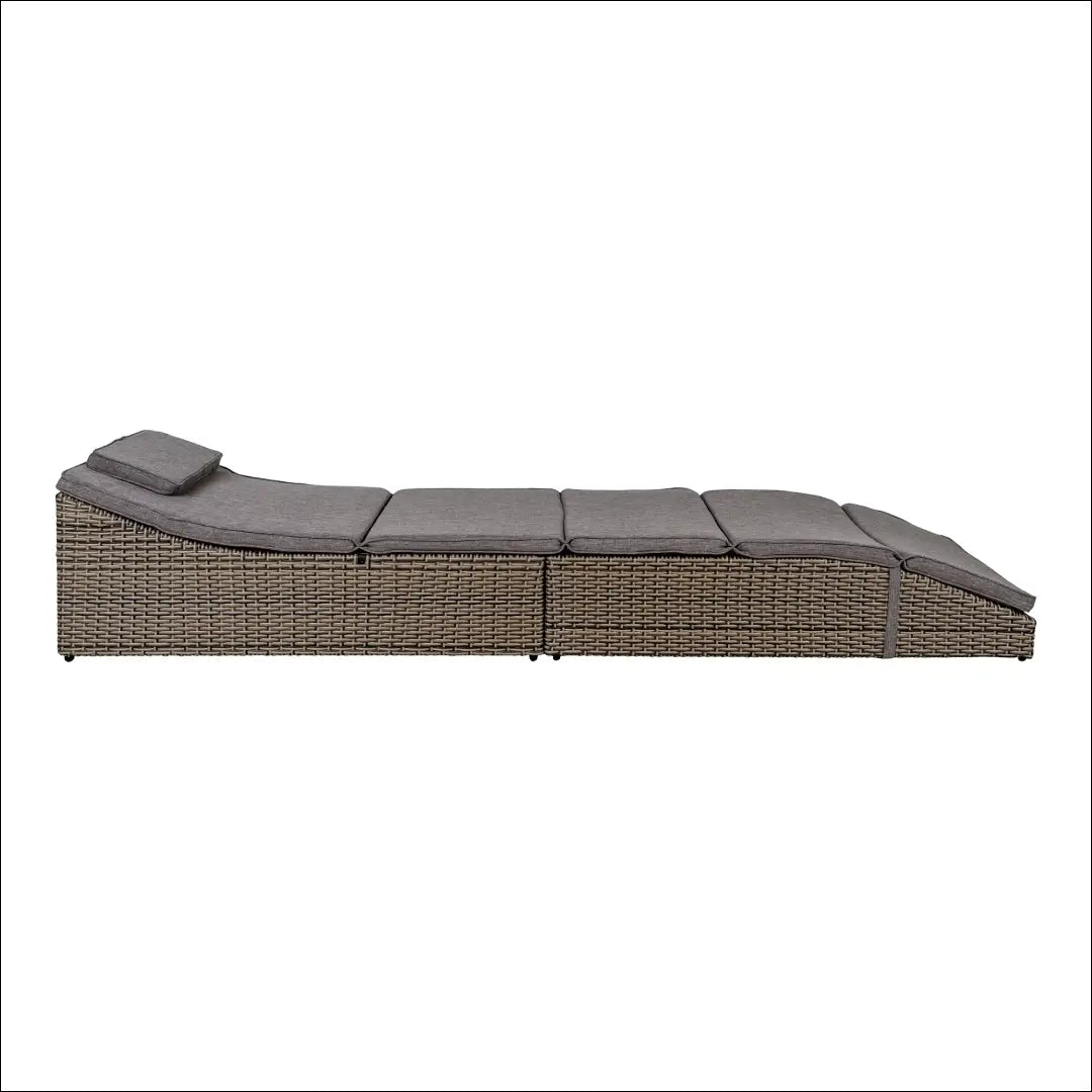 Saulės gultas poliratanas kubu pilka su pagalvėle RD1076 - €317 Save 15% __label:Pristatymas 5-14 d.d., Deck chairs,