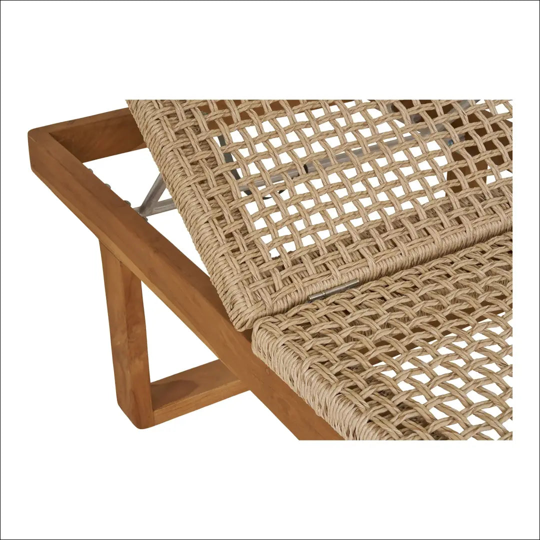 Saulės gultas tikmedžio/poliratango natūralus RD1078 - €646 Save 15% __label:Pristatymas 5-14 d.d., Deck chairs,