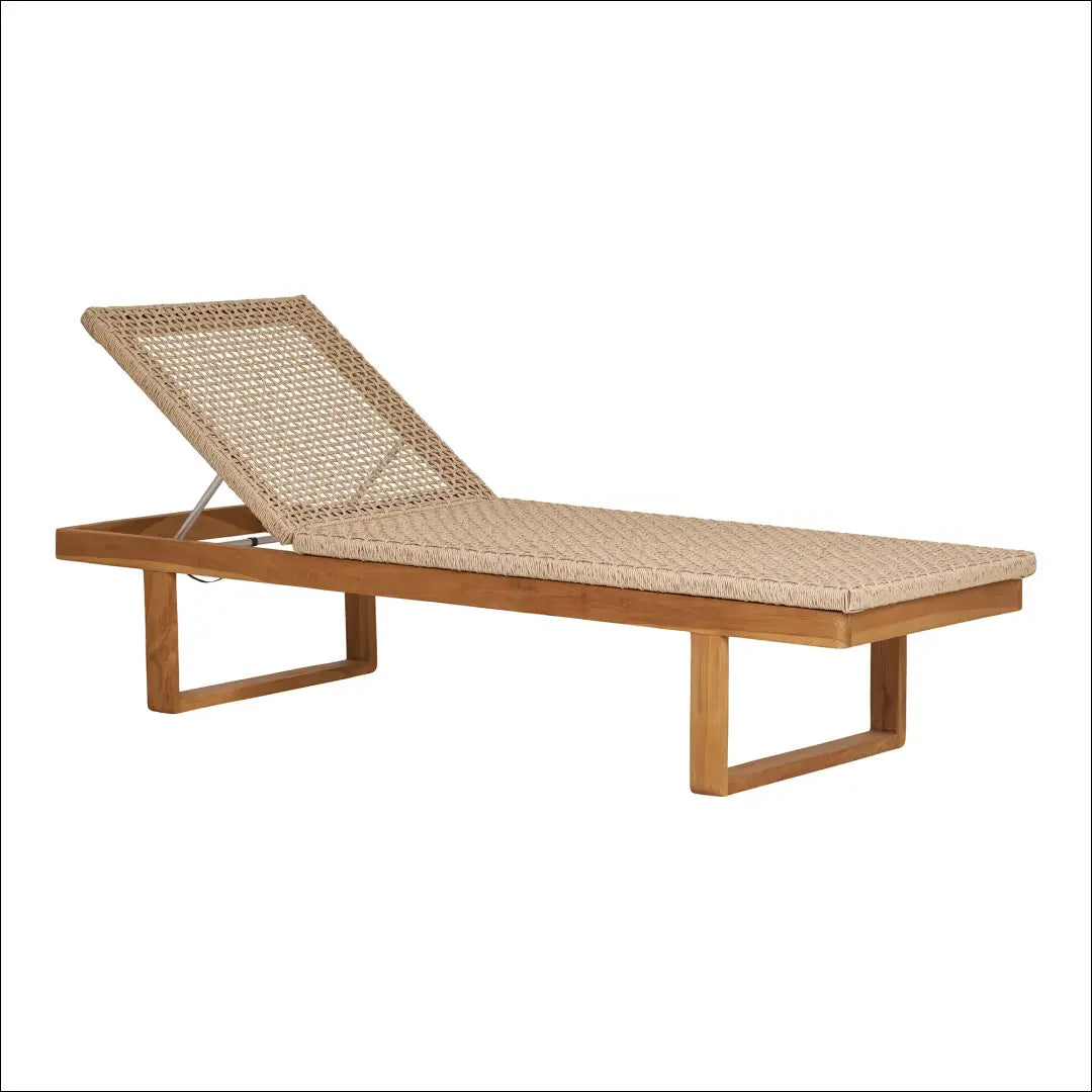 Saulės gultas tikmedžio/poliratango natūralus RD1078 - €646 Save 15% __label:Pristatymas 5-14 d.d., Deck chairs,