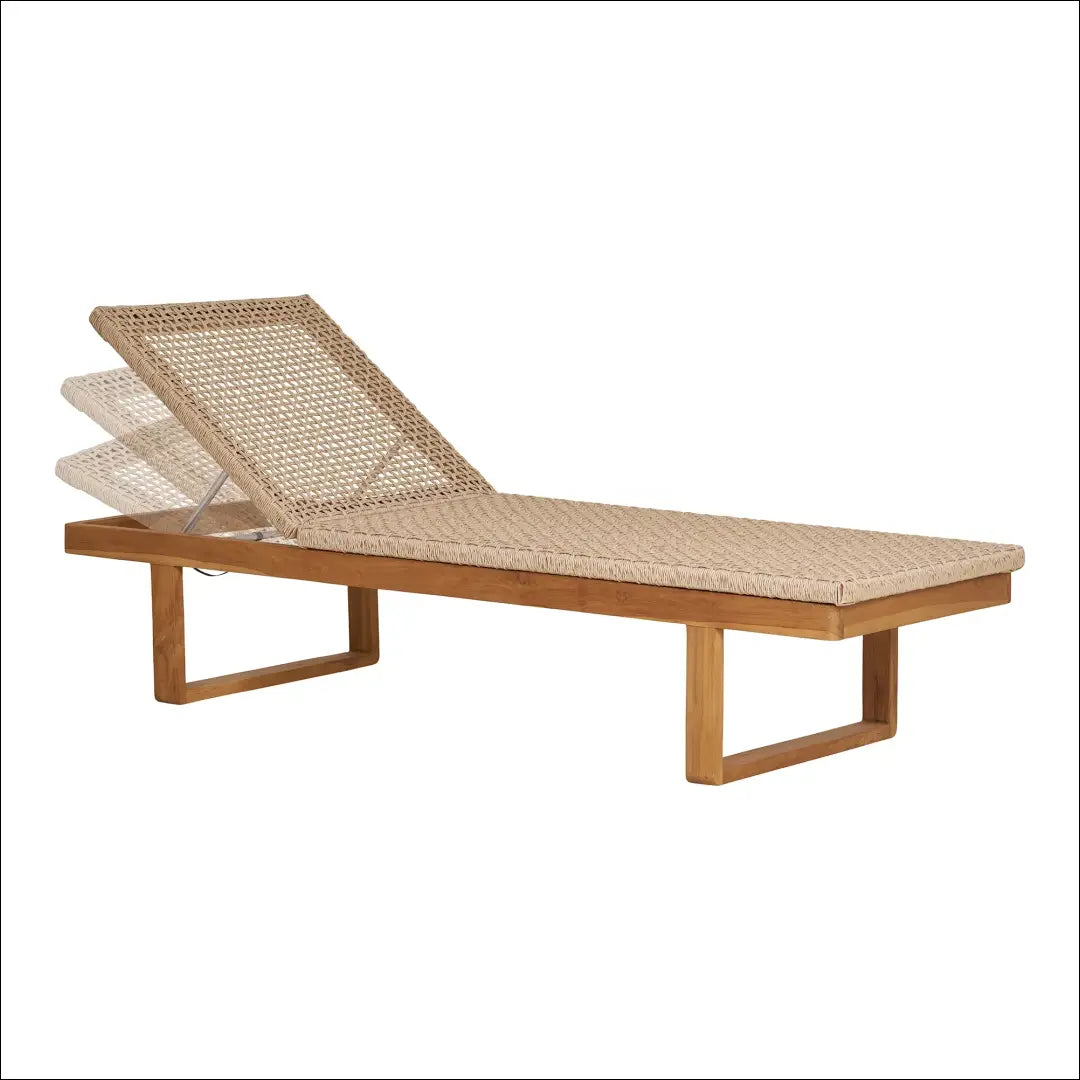 Saulės gultas tikmedžio/poliratango natūralus RD1078 - €646 Save 15% __label:Pristatymas 5-14 d.d., Deck chairs,