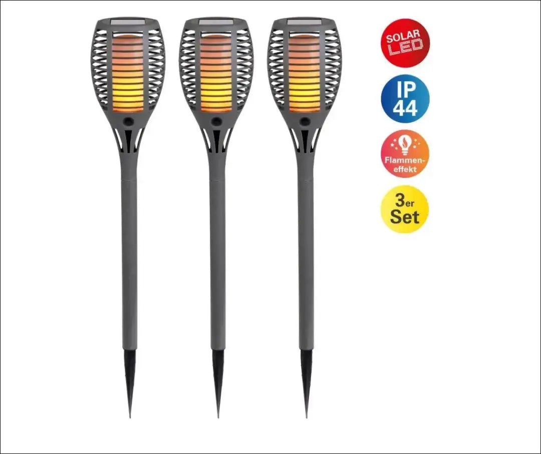 Saulės LED žibintų komplektas (3vnt) DI12215 - €24 Save 50% __label:Pristatymas 1-2 d.d., color-pilka, lauko baldai,