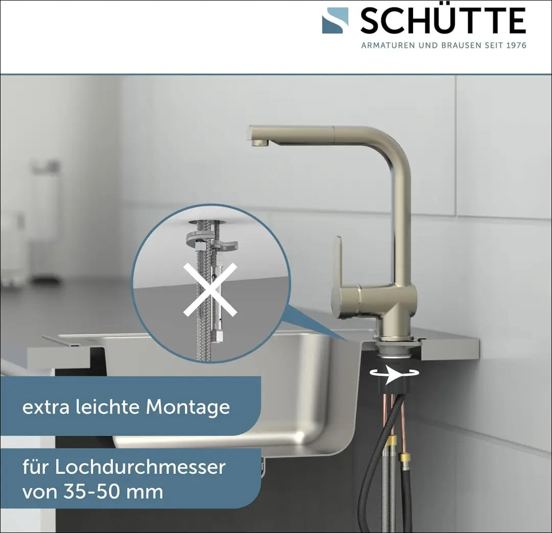 SCHÜTTE London ištraukiamas virtuvės maišytuvas SP246 - €45 Save 50% 25-50, __label:Pristatymas 1-2 d.d.,