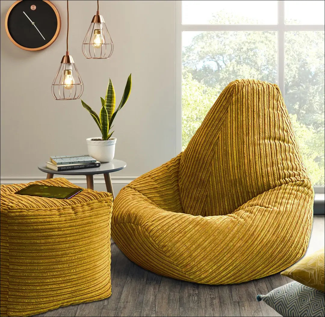 Sėdmaišis MI820 - €65 Save 50% 50-100, __label:Pristatymas 1-2 d.d., color-geltona, material-gobelenas, minksti €50