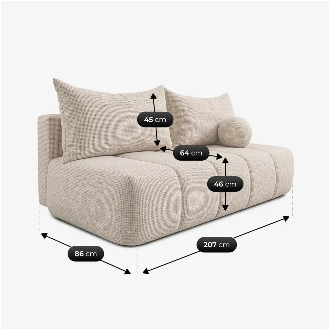 Šenilinė SARIA sofa-lova TE2489 - €681.05 Save 15% __label:Pristatymas 5-14 d.d., Newelite Naujausi produktai | Namų