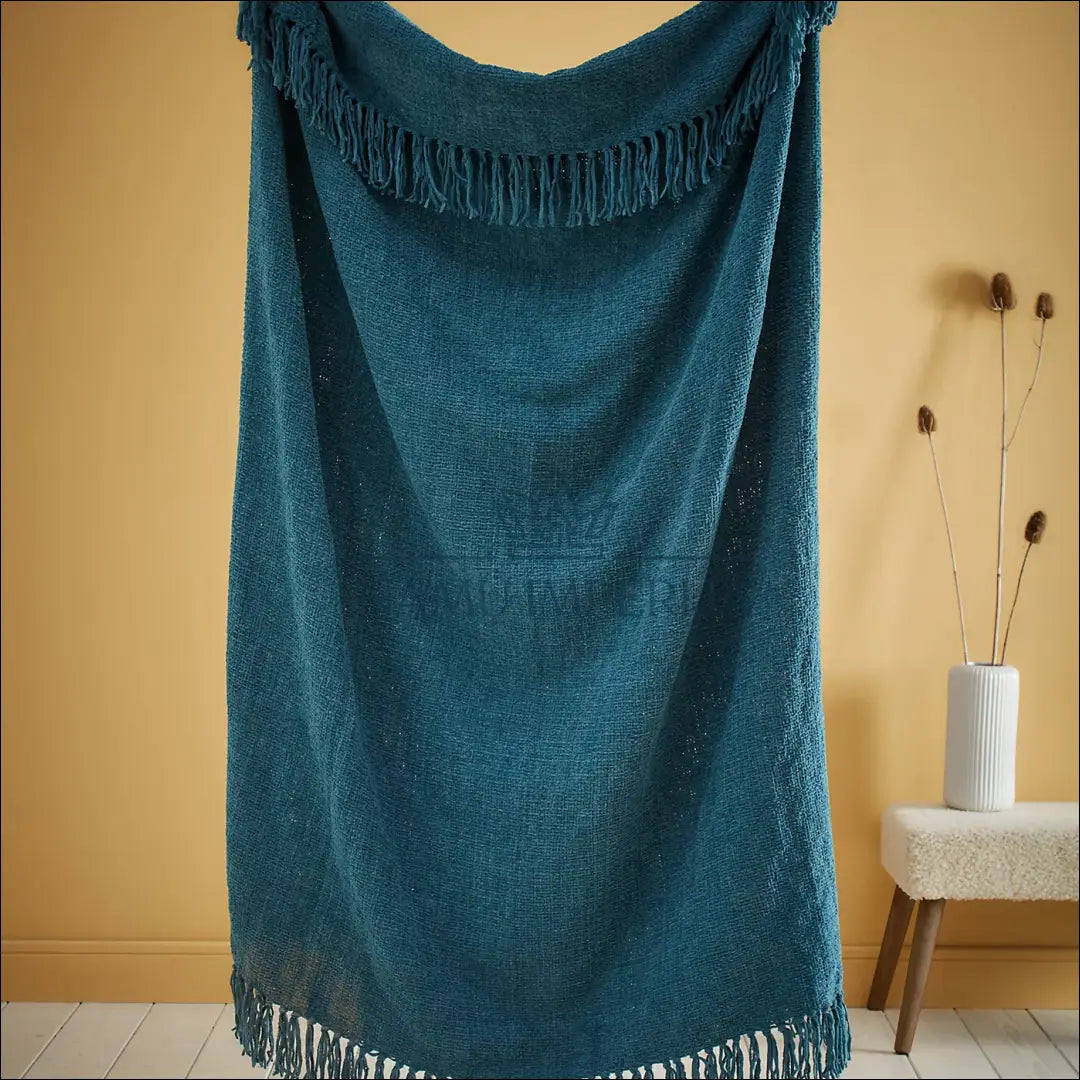 Šenilinis pledas DI8945 - €15 Save 50% __label:Pristatymas 1-2 d.d., color-melyna, color-turkis, color-zalia,