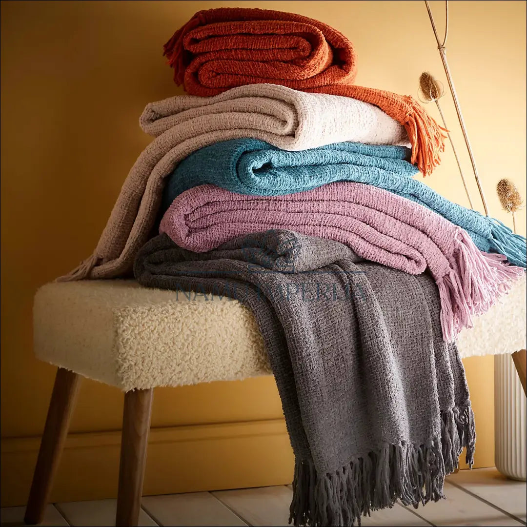 Šenilinis pledas DI8945 - €15 Save 50% __label:Pristatymas 1-2 d.d., color-melyna, color-turkis, color-zalia,