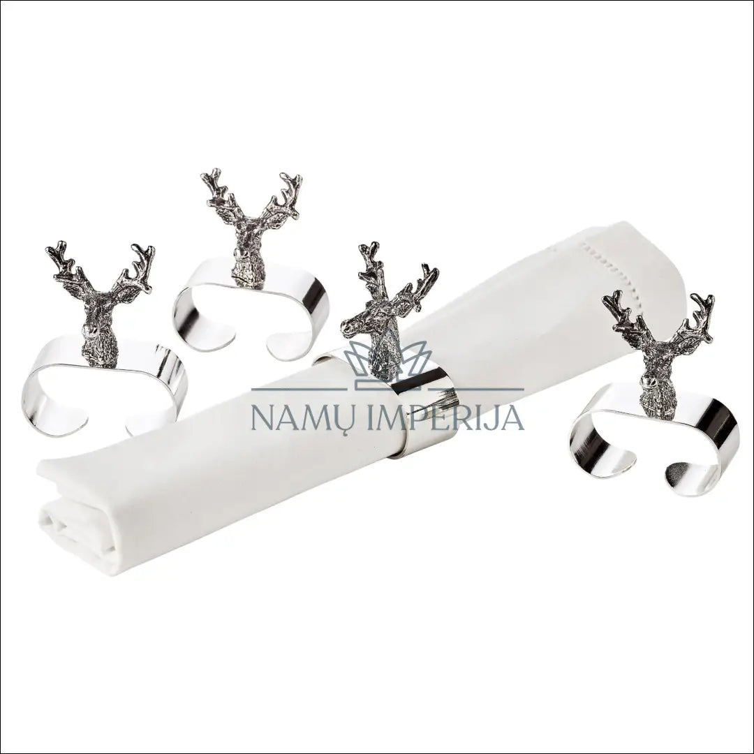 Servetėlių žiedų komplektas (4vnt) DI5795 - €27 Save 50% color-sidabrine, dekoracijos, indai, interjeras,