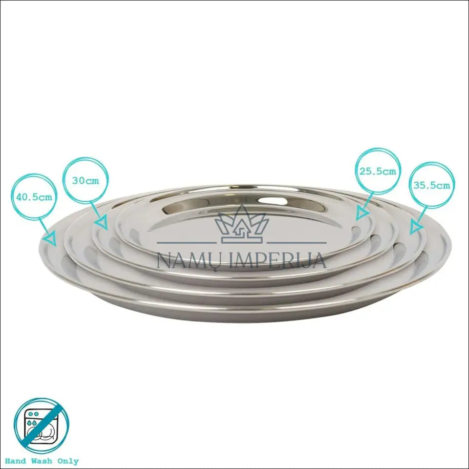 Serviravimo padėklų komplektas (4vnt) DI9083 - €20 Save 50% __label:Pristatymas 1-2 d.d., color-sidabrine, indai,