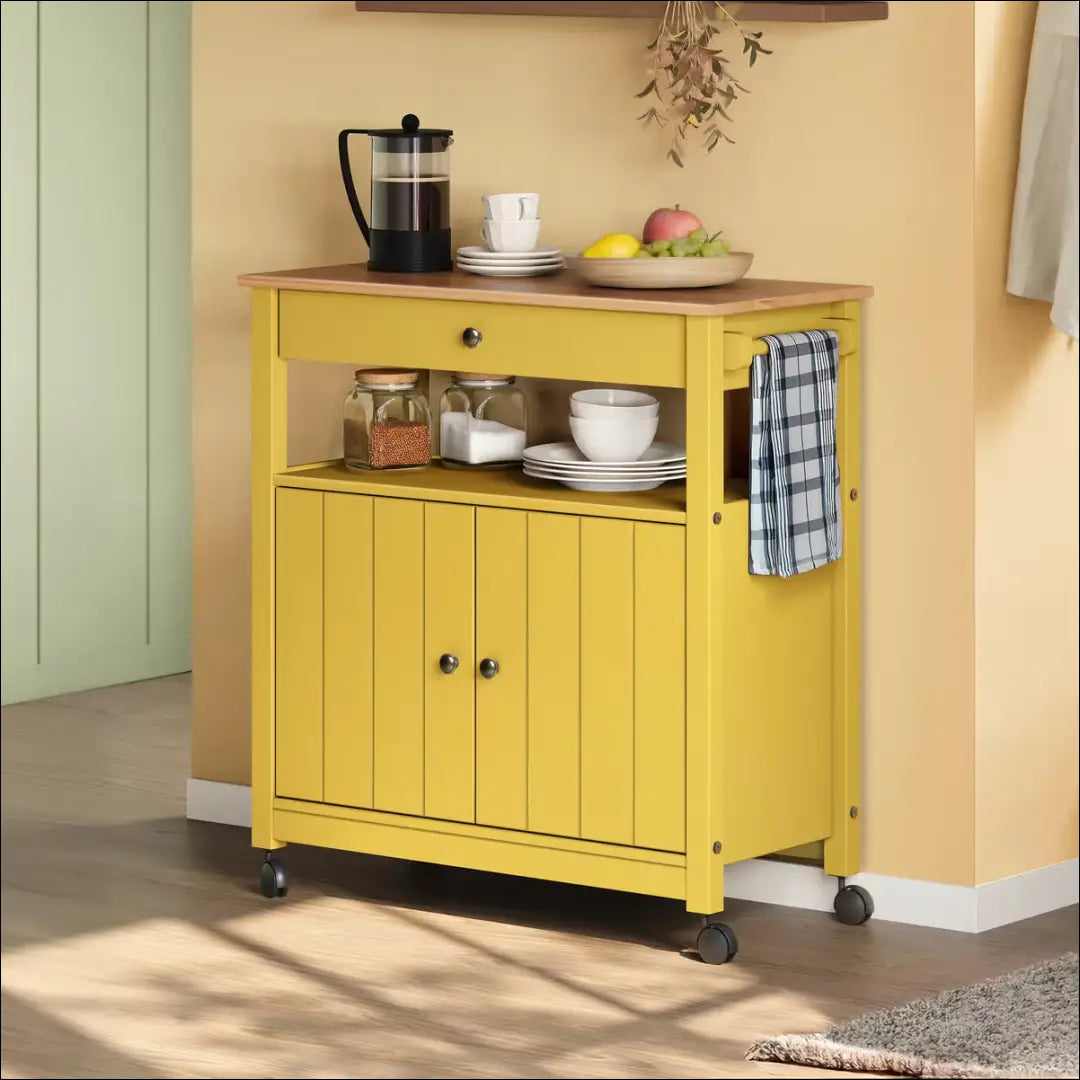 Serviravimo vežimėlis KI1879 - €99 Save 50% 50-100, __label:Pristatymas 1-2 d.d., color-geltona, color-ruda, kita