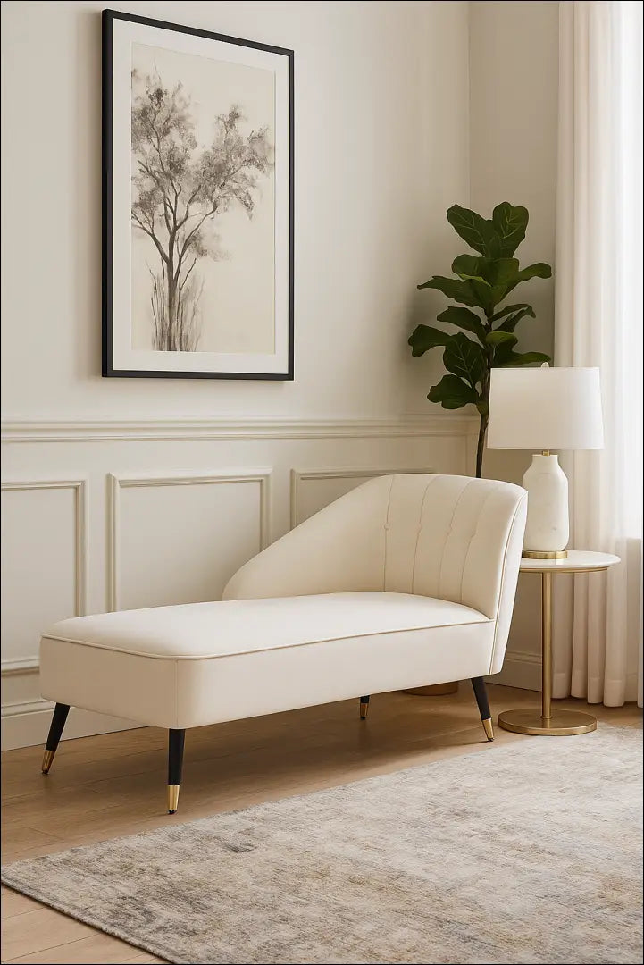 Šezlongas MI471 - €392 Save 70% __label:Pristatymas 1-2 d.d., color-kremas, material-aksomas, minksti, over-200 Virš