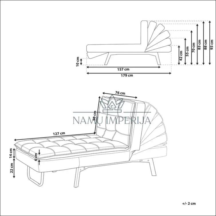 Šezlongas MI600 - €240 Save 50% __label:Pristatymas 1-2 d.d., color-smelio, material-aksomas, minksti, over-200