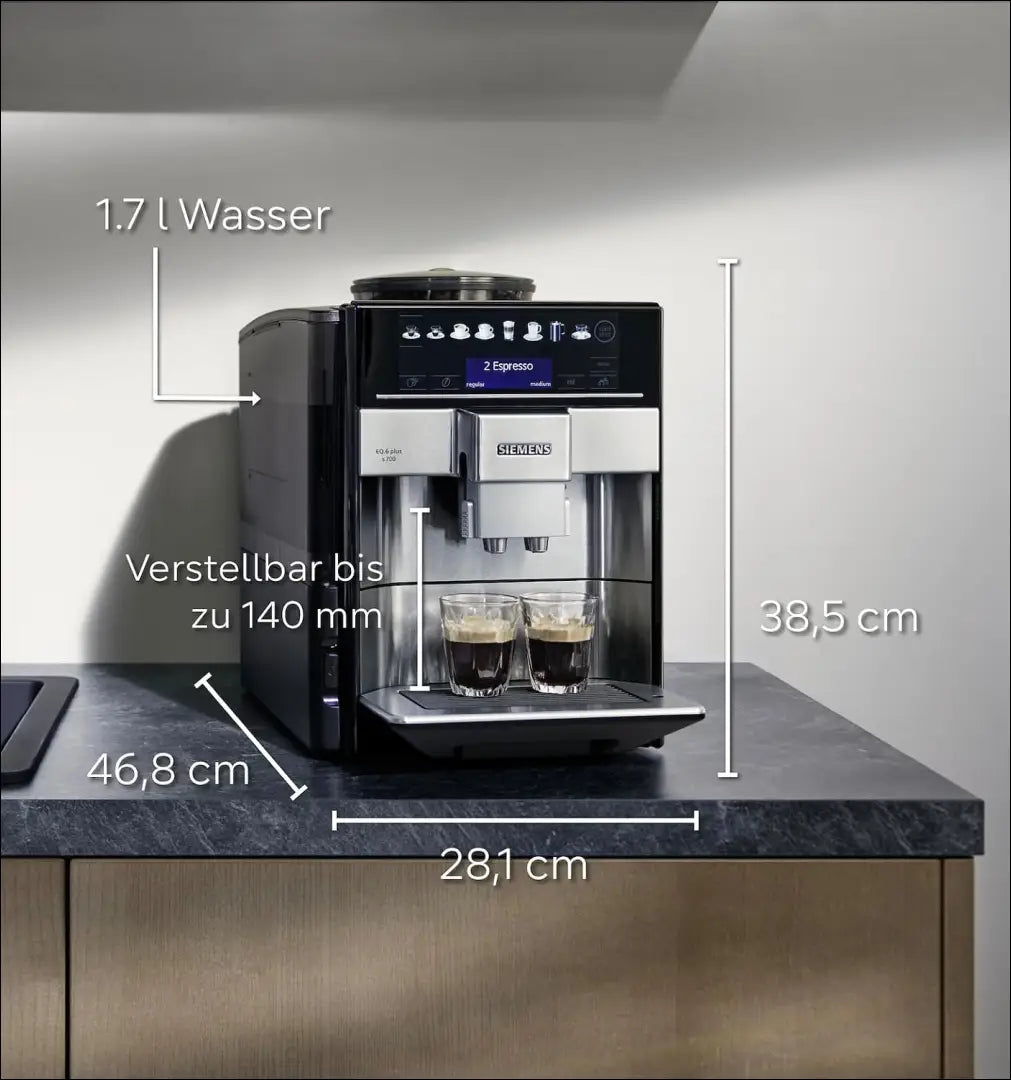 „Siemens EQ6 plus s700“ kavos aparatas SP357 - €308 Save 60% __label:Pristatymas 1-2 d.d., material-metalas, over-200,