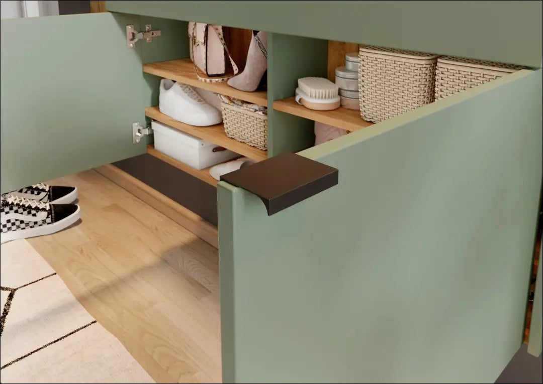 Sieninė batų spintelė KI1694 - €145 Save 50% 100-200, __label:Pristatymas 1-2 d.d., batu-lentyna, batu-spintele,