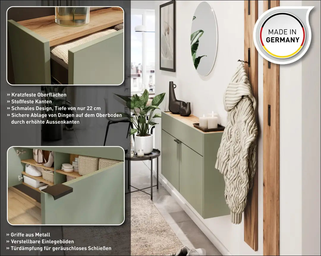Sieninė batų spintelė KI1694 - €145 Save 50% 100-200, __label:Pristatymas 1-2 d.d., batu-lentyna, batu-spintele,