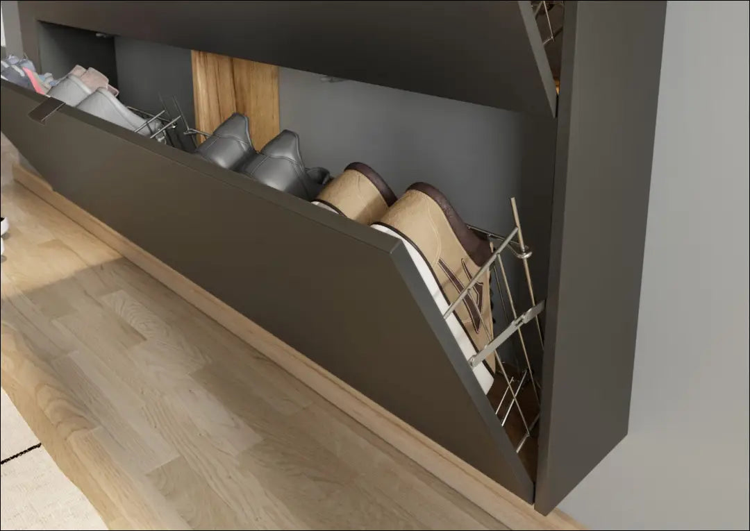 Sieninė batų spintelė KI1819 - €145 Save 50% 100-200, __label:Pristatymas 1-2 d.d., batu-lentyna, batu-spintele,
