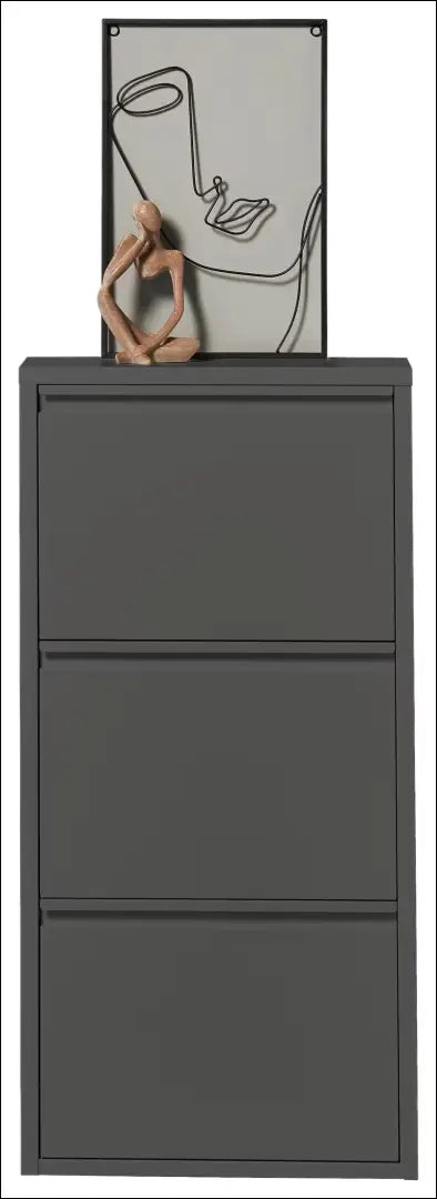 Sieninė batų spintelė KI1890 - €25 Save 65% 25-50, __label:Pristatymas 1-2 d.d., color-pilka, material-metalas,