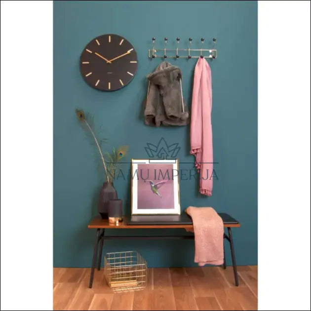 Sieninė kabykla DI10092 - €20 Save 50% __label:Pristatymas 1-2 d.d., color-auksine, color-juoda, drabuziu-kabykla,