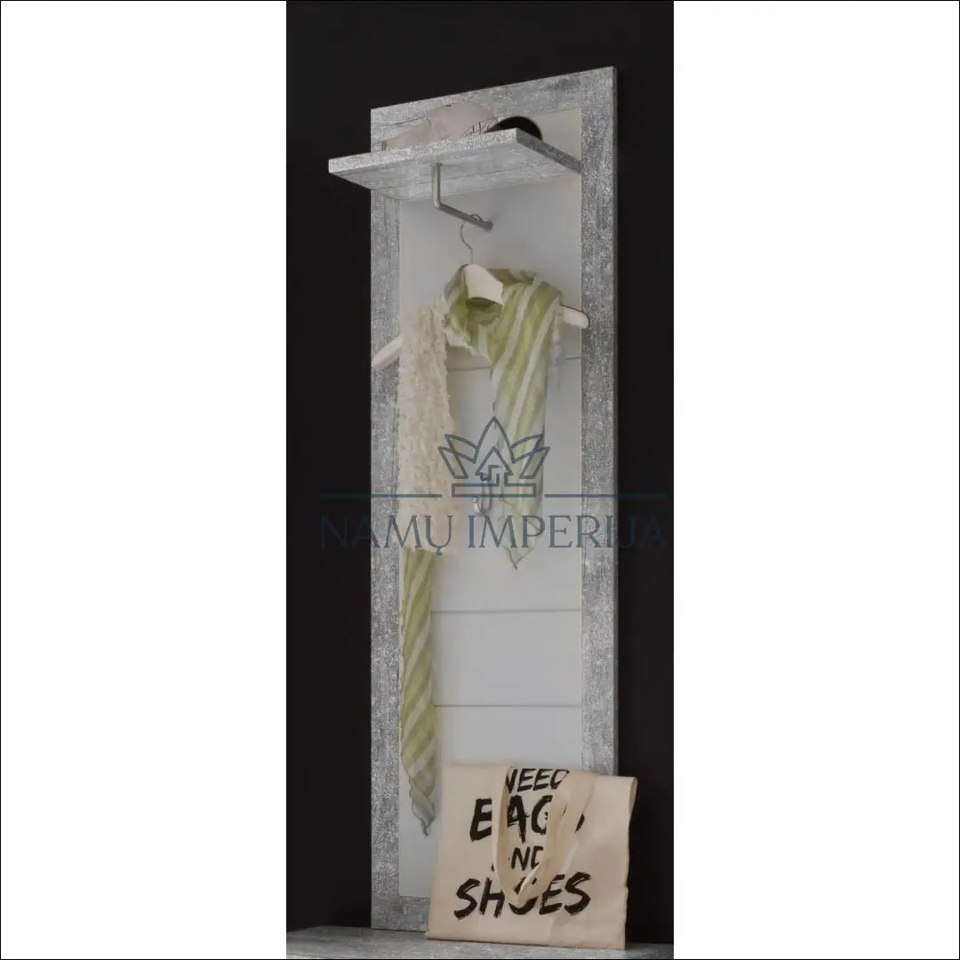 Sieninė kabykla KI1181 - €49 Save 50% 25-50, __label:Pristatymas 1-2 d.d., color-balta, color-pilka, drabuziu-kabykla