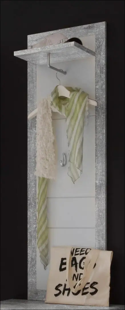 Sieninė kabykla KI1181 - €49 Save 50% 25-50, __label:Pristatymas 1-2 d.d., color-balta, color-pilka, drabuziu-kabykla