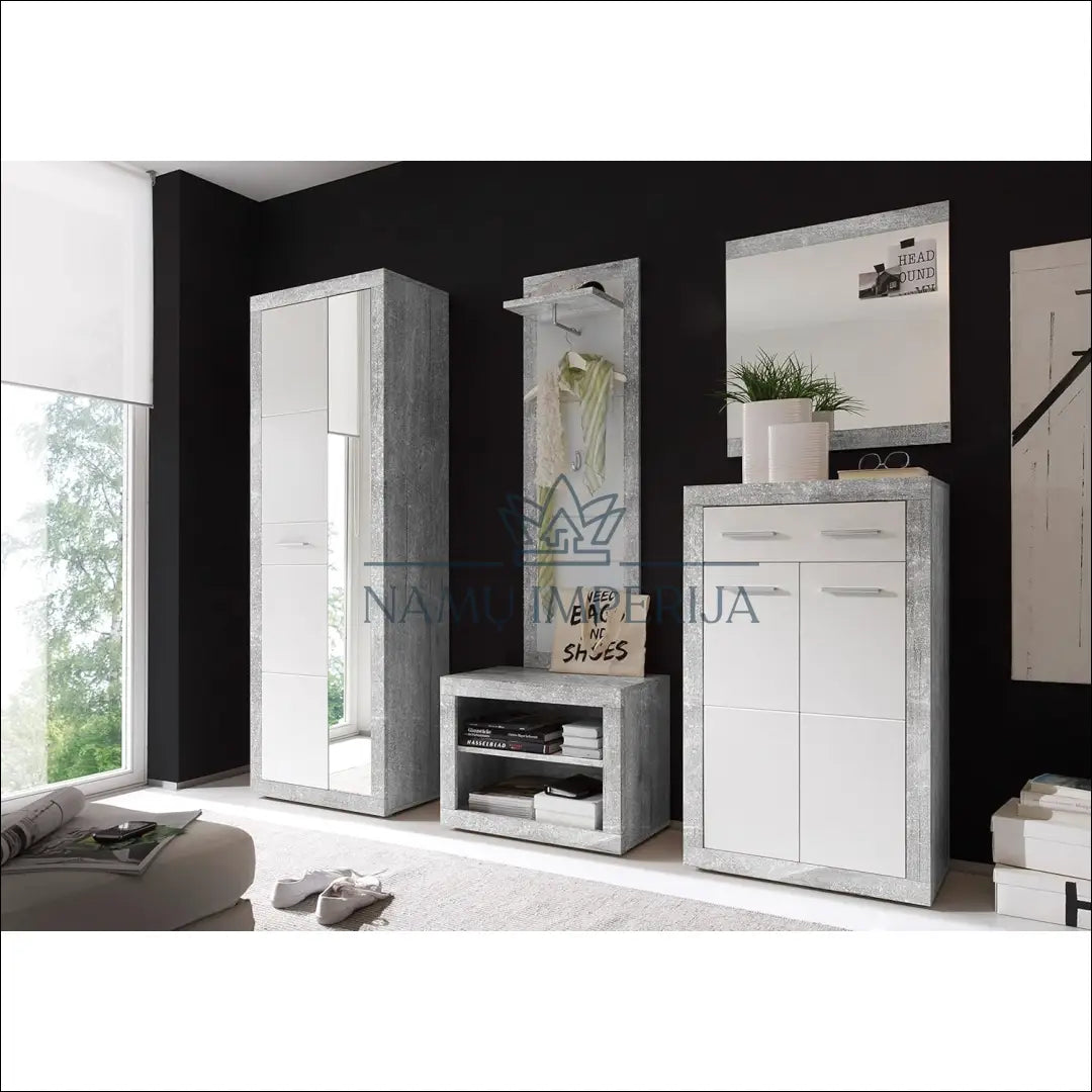 Sieninė kabykla KI1181 - €49 Save 50% 25-50, __label:Pristatymas 1-2 d.d., color-balta, color-pilka, drabuziu-kabykla