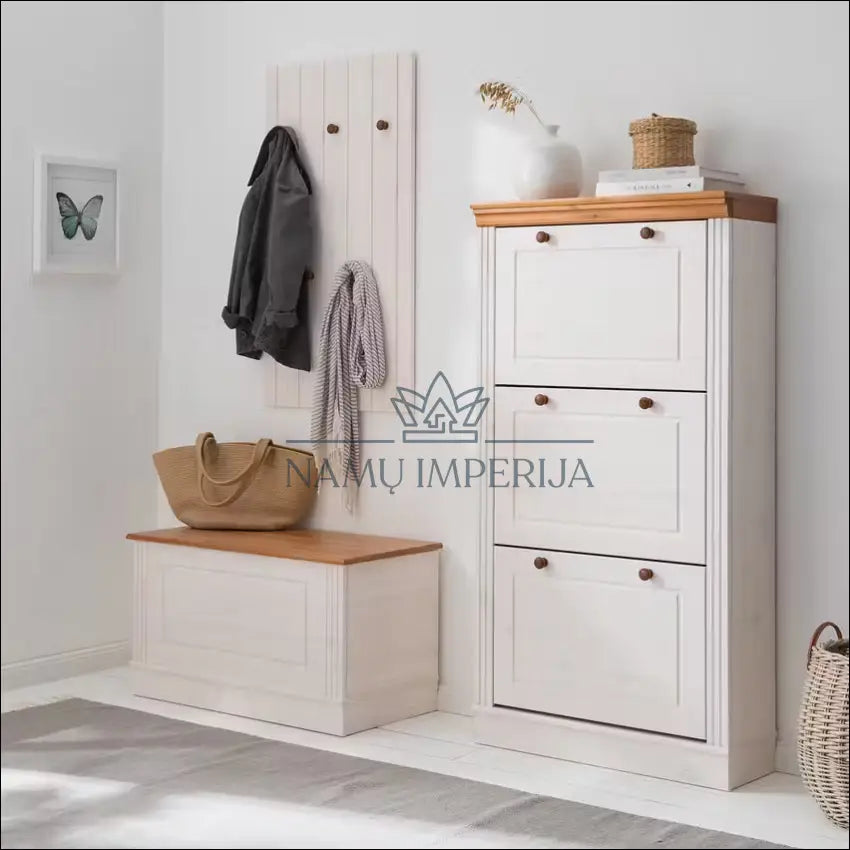 Sieninė kabykla KI1197 - €38 Save 50% 25-50, __label:Pristatymas 1-2 d.d., color-balta, color-ruda, drabuziu-kabykla