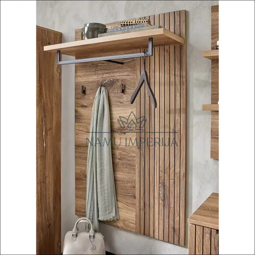 Sieninė kabykla KI1235 - €98 Save 50% 50-100, __label:Pristatymas 1-2 d.d., color-ruda, drabuziu-kabykla, €50 to €100
