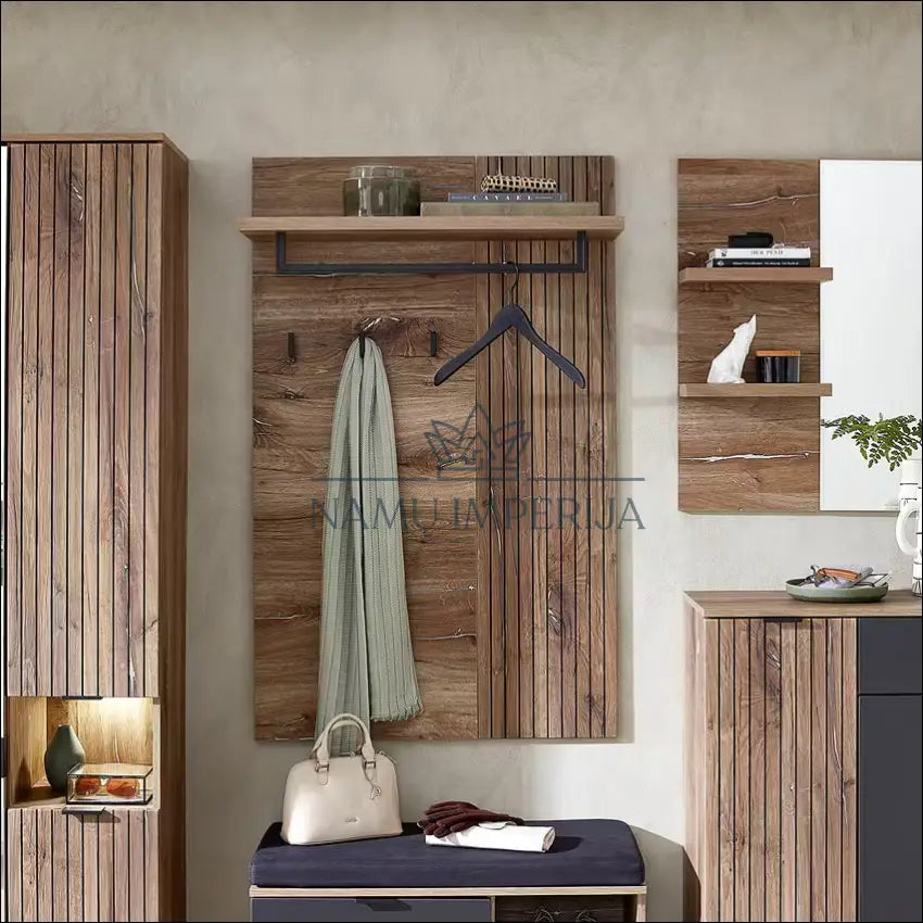 Sieninė kabykla KI1235 - €98 Save 50% 50-100, __label:Pristatymas 1-2 d.d., color-ruda, drabuziu-kabykla, €50 to €100