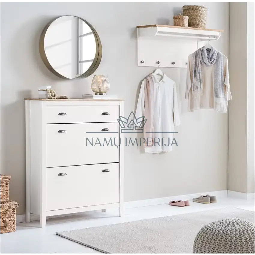 Sieninė kabykla KI1263 €45 Save 50% 25 50, __label:Pristatymas 1 2 d.d., color balta, ruda, drabuziu €25 to €50 Storage