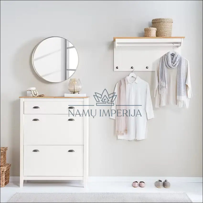 Sieninė kabykla KI1263 €45 Save 50% 25 50, __label:Pristatymas 1 2 d.d., color balta, ruda, drabuziu €25 to €50 Storage