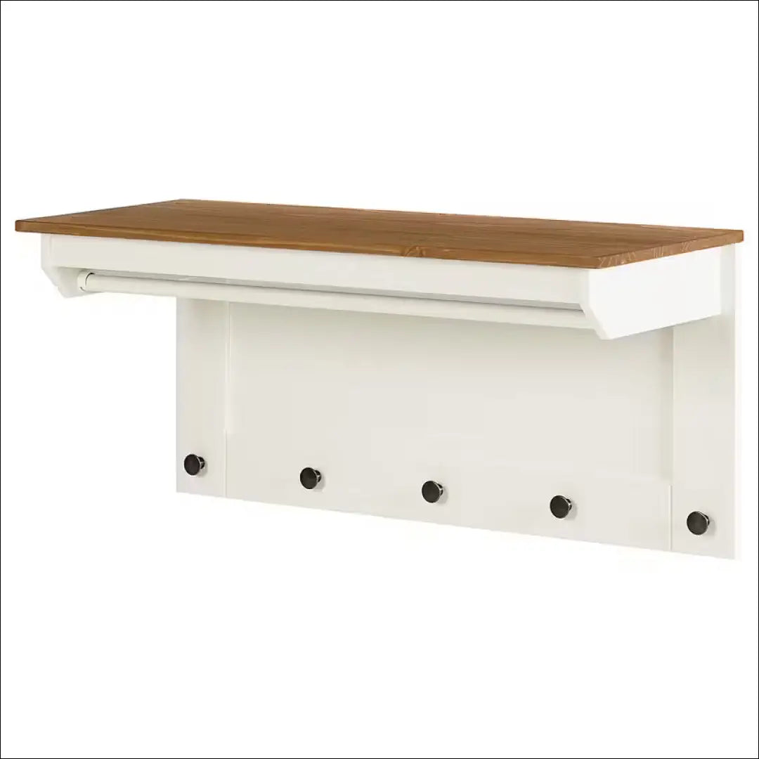 Sieninė kabykla KI1263 - €45 Save 50% 25-50, __label:Pristatymas 1-2 d.d., color-balta, color-ruda, drabuziu-kabykla