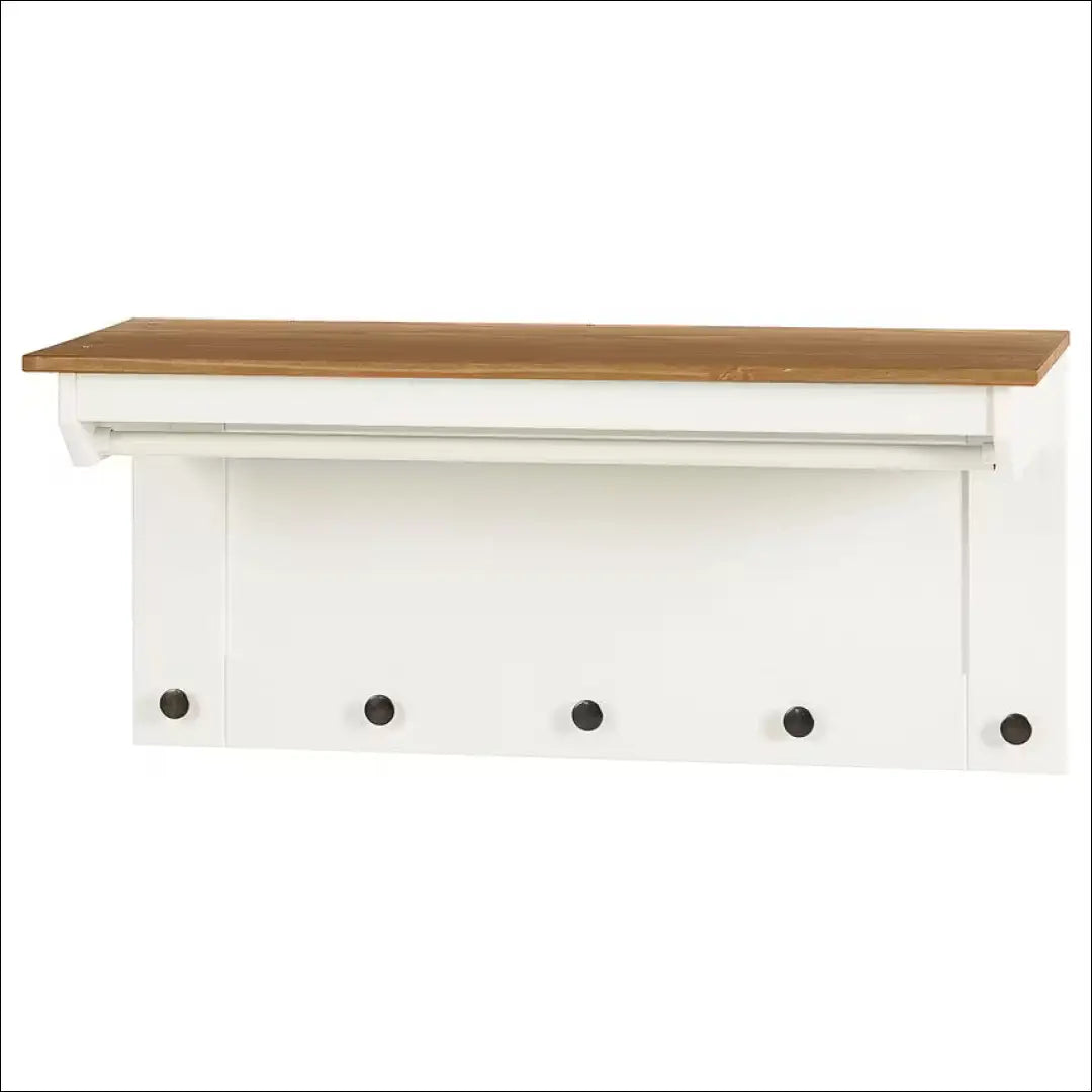 Sieninė kabykla KI1263 - €45 Save 50% 25-50, __label:Pristatymas 1-2 d.d., color-balta, color-ruda, drabuziu-kabykla