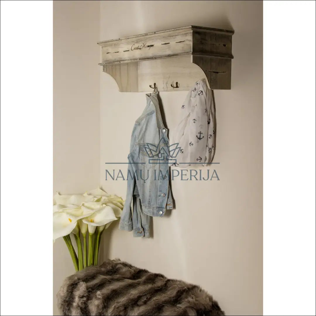 Sieninė kabykla KI1366 - €30 Save 50% 25-50, __label:Pristatymas 1-2 d.d., color-balta, drabuziu-kabykla, €25 to €50
