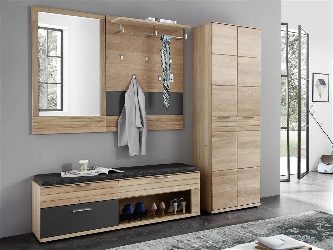 Sieninė kabykla KI1377 - €105 Save 50% 100-200, __label:Pristatymas 1-2 d.d., color-pilka, color-ruda, drabuziu-kabykla