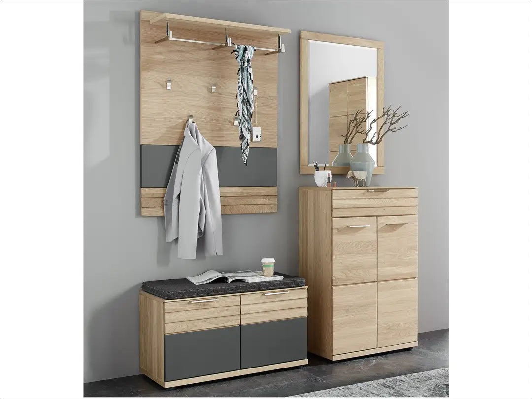 Sieninė kabykla KI1377 - €105 Save 50% 100-200, __label:Pristatymas 1-2 d.d., color-pilka, color-ruda, drabuziu-kabykla