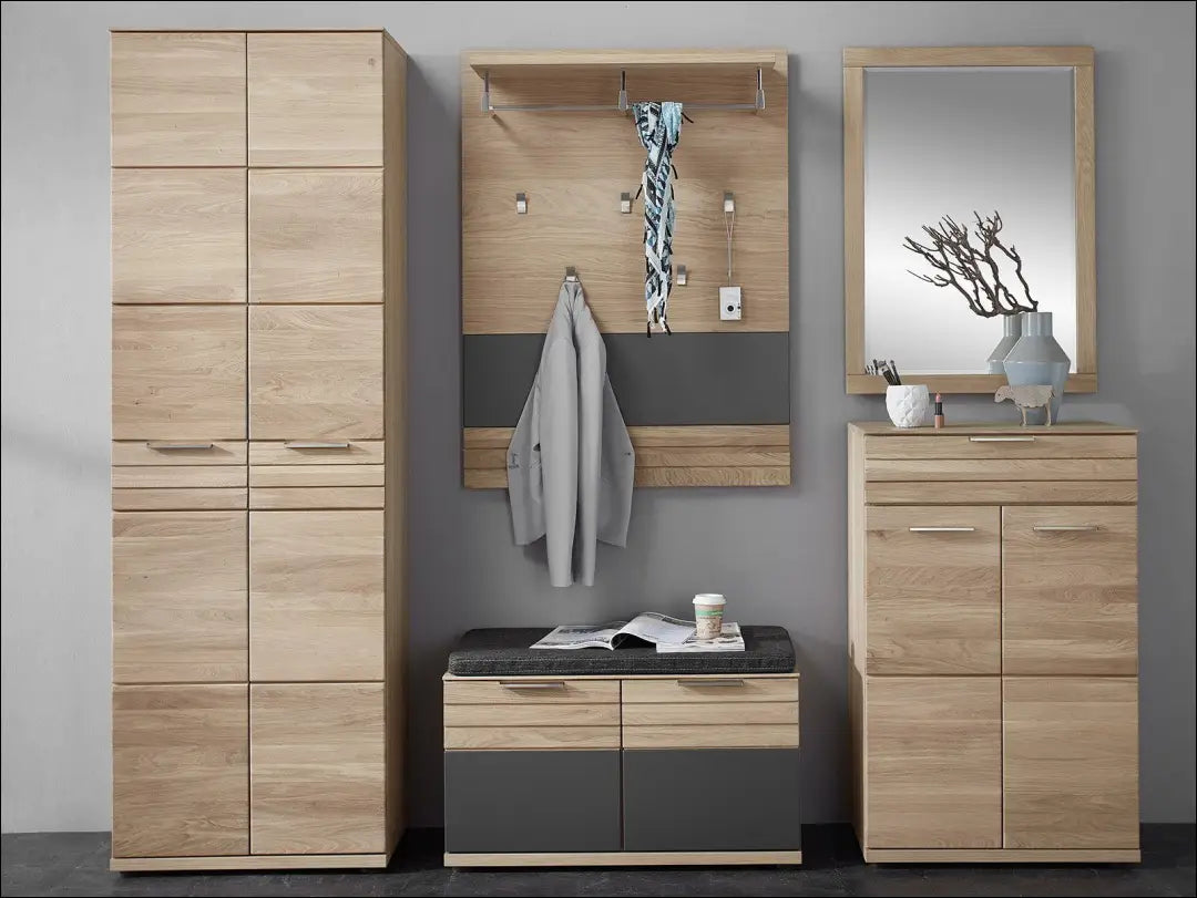 Sieninė kabykla KI1377 - €105 Save 50% 100-200, __label:Pristatymas 1-2 d.d., color-pilka, color-ruda, drabuziu-kabykla