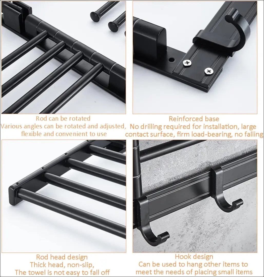 Sieninė kabykla KI1387 - €37 Save 55% 25-50, __label:Pristatymas 1-2 d.d., color-juoda, drabuziu-kabykla, interjeras