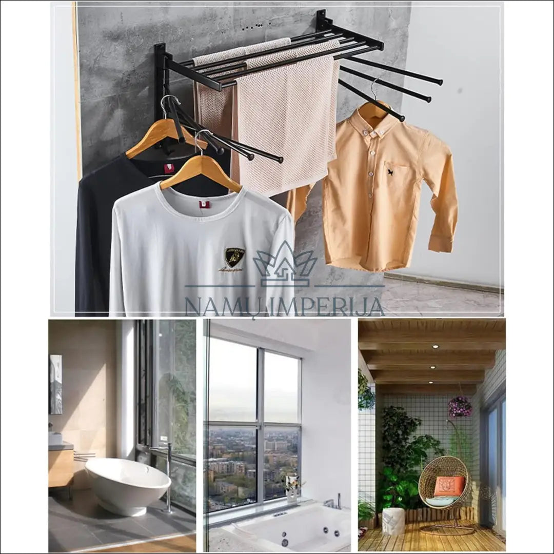 Sieninė kabykla KI1387 - €42 Save 50% 25-50, __label:Pristatymas 1-2 d.d., color-juoda, drabuziu-kabykla, interjeras