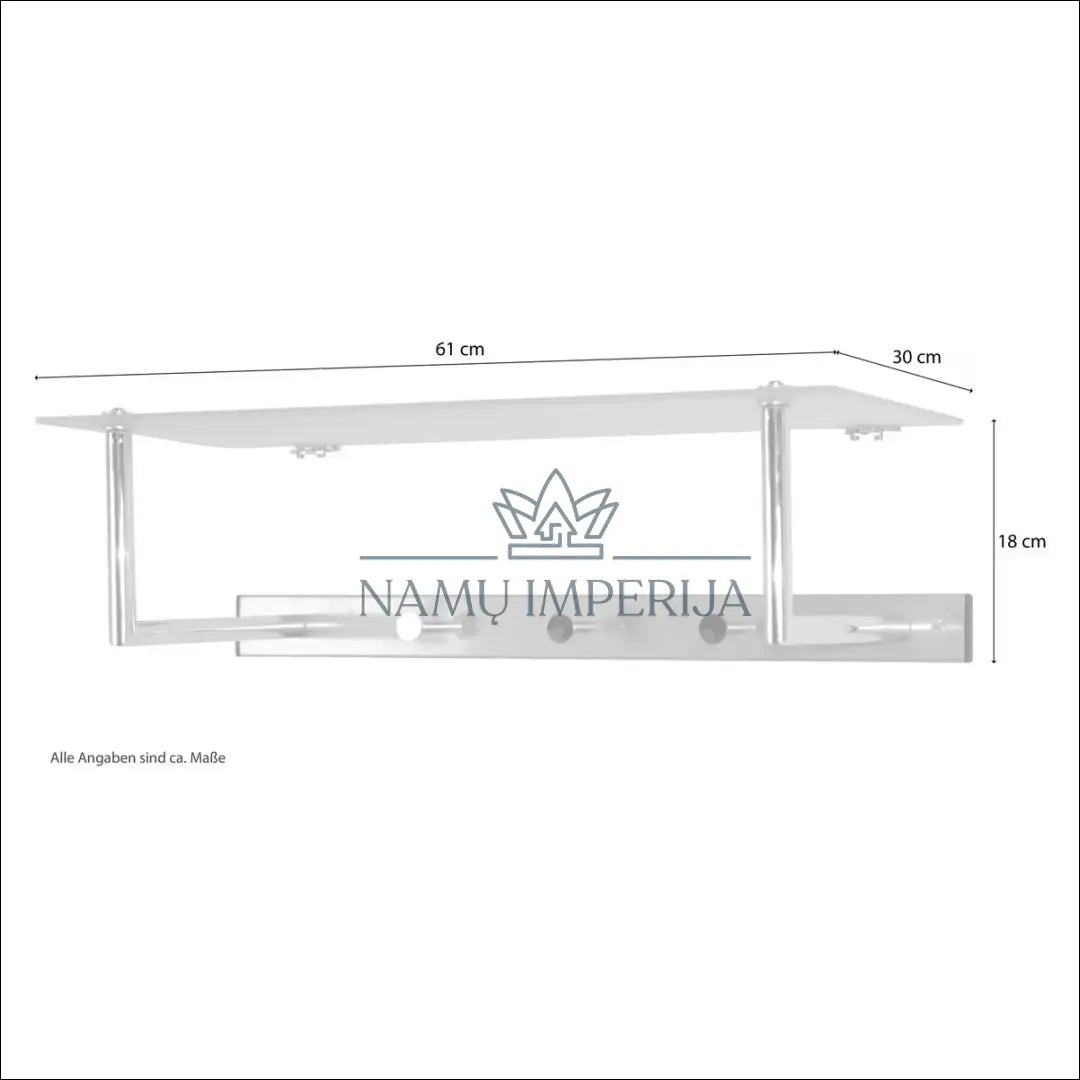 Sieninė kabykla KI1395 - €29 Save 50% 25-50, __label:Pristatymas 1-2 d.d., drabuziu-kabykla, kabykla, material-metalas