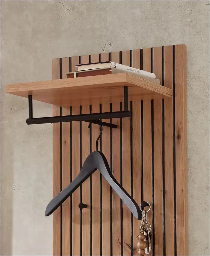 Sieninė kabykla KI1479 - €83 Save 50% 50-100, __label:Pristatymas 1-2 d.d., color-juoda, color-ruda, drabuziu-kabykla