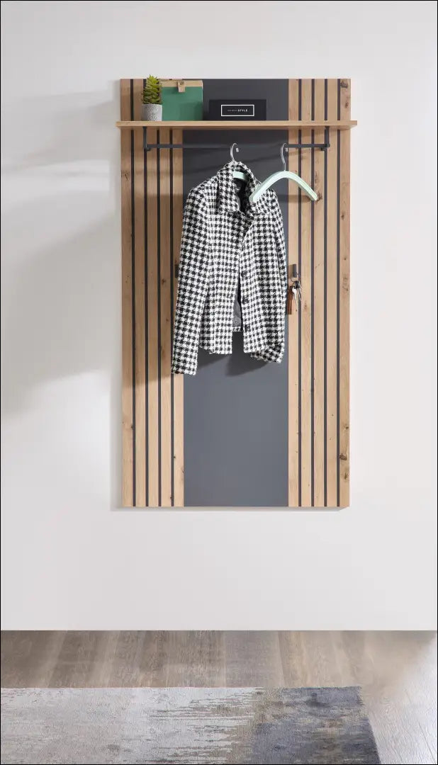 Sieninė kabykla KI1553 - €60 Save 55% 50-100, __label:Pristatymas 1-2 d.d., color-pilka, color-ruda, material-mediena