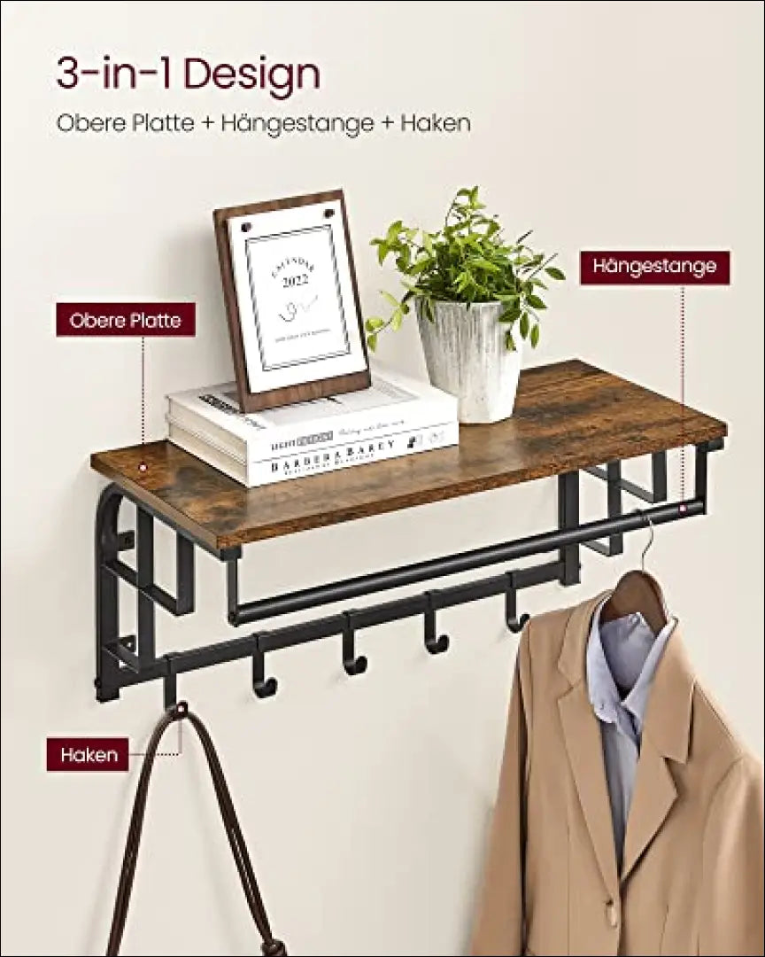 Sieninė kabykla SM281 - €59 Save 40% 50-100, __label:Pristatymas 5-14 d.d., notouch30, sienine-kabykla, song 66x30x27cm