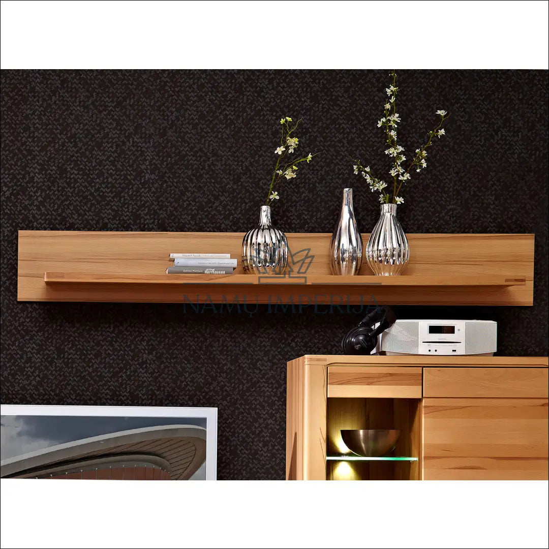 Sieninė lentyna SI1704 - €44 Save 55% 25-50, __label:Pristatymas 1-2 d.d., biuro-lentynos, color-ruda, knygu-lentyna