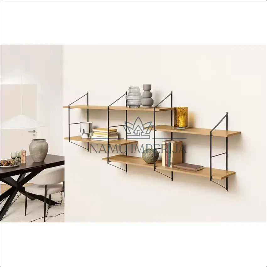 Sieninė lentyna SI1818 €50 Save 50% 50 100, biuro baldai, lentynos, color juoda, ruda to €100 Floating Wall Shelves &