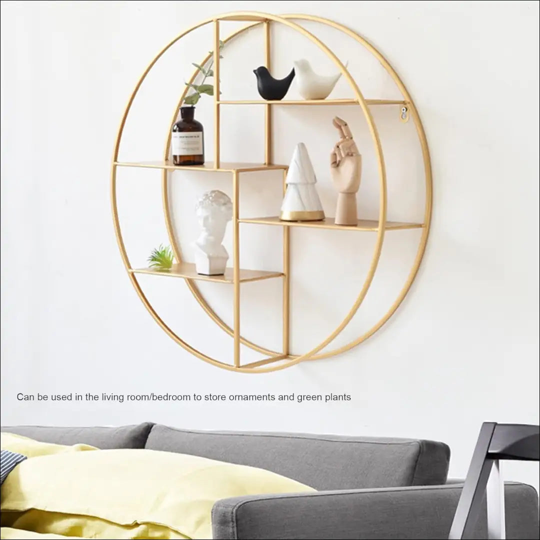 Sieninė lentyna SI1954 - €90 Save 50% 50-100, __label:Pristatymas 1-2 d.d., biuro-baldai, biuro-lentynos, color-auksine