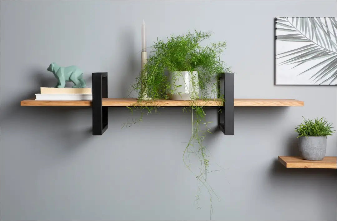 Sieninė lentyna SI2019 - €135 Save 50% 100-200, __label:Pristatymas 1-2 d.d., biuro-baldai, biuro-lentynos, color-juoda