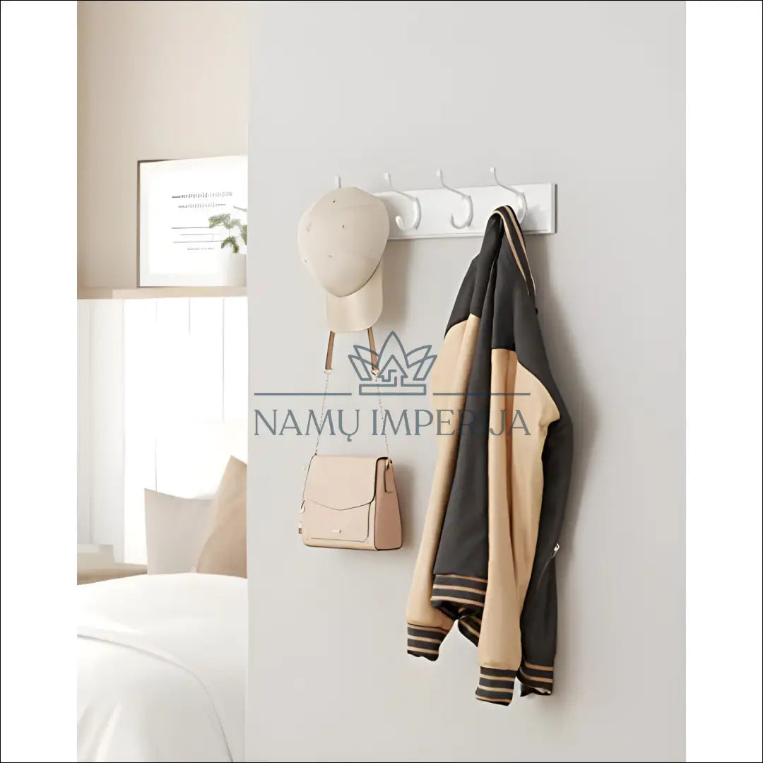 Sieninė paltų kabykla SM280 €43 Save 40% 25 50, __label:Pristatymas 5 14 d.d., notouch30, song 40x9x7cm / Balta / MDF