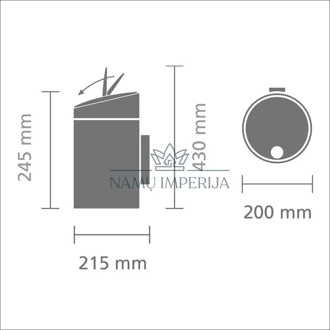 Sieninė šiukšliadėžė BRABANTIA 5L DA0141 - €29 Save 50% 25-50, __label:Pristatymas 1-2 d.d., siuksliadeze,