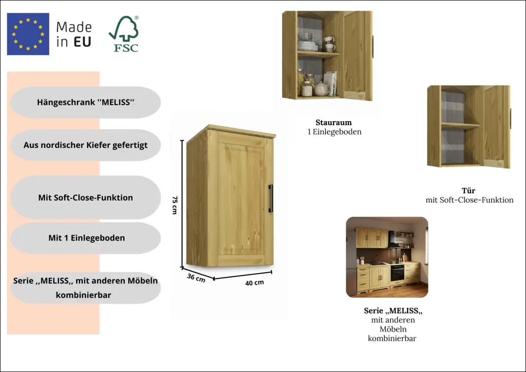 Sieninė spintelė KI1788 - €85 Save 50% 50-100, __label:Pristatymas 1-2 d.d., color-ruda, kita, lentynos €50 to €100