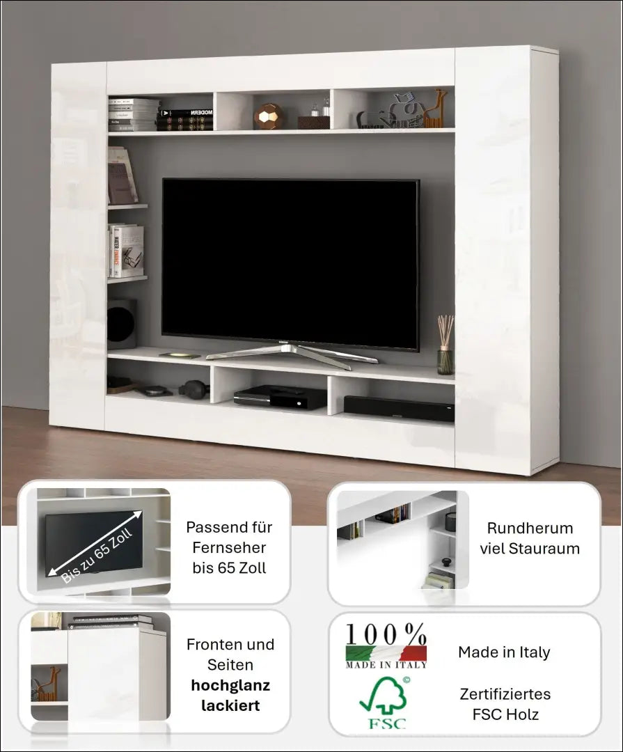 Sieninė TV spintelė SI2112 - €180 Save 50% 100-200, __label:Pristatymas 1-2 d.d., biuro-baldai, color-balta,