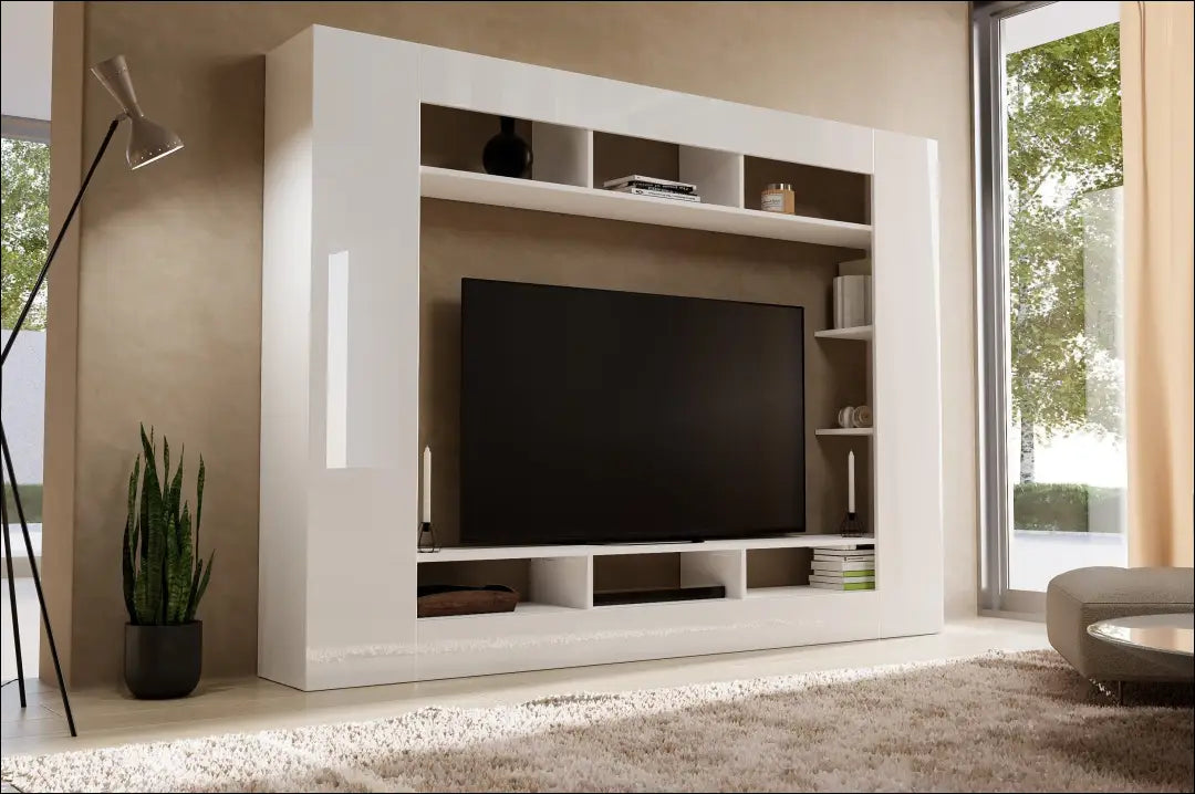 Sieninė TV spintelė SI2112 - €180 Save 50% 100-200, __label:Pristatymas 1-2 d.d., biuro-baldai, color-balta,